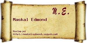 Maskal Edmond névjegykártya